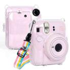 For FUJIFILM Instax mini 12 Crystal Hard Case Camera Bag with Shoulder Strap (Transparent) - 1