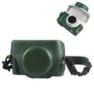 For Sony ZV-1F Vlog Camera Full Body Leather Camera Case Bag with Strap (Green) - 1
