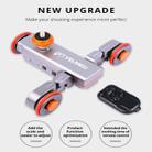 YELANGU L4X Camera 3-wheel Dolly II Electric Track Slider 3-Wheel Video Pulley Rolling Dolly Car with Remote Control for DSLR / Home DV Cameras, GoPro, Smartphones, Load: 3kg(Grey) - 15