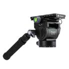 Fotopro MH-6A Pro Aluminum Alloy Heavy Duty Video Camera Tripod Action Fluid Drag Head with Sliding Plate (Black) - 1