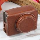 For Canon PowerShot G7 X Full Body Camera PU Leather Camera Case Bag with Strap (Coffee) - 1