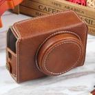 For Canon PowerShot G7 X Full Body Camera PU Leather Camera Case Bag with Strap (Brown) - 1