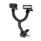 Clip Clamp Mount 360 Swivel Dual-head Flexible Tripod for GoPro Hero11 Black / HERO10 Black / HERO9 Black / HERO8 Black /7 /6 /5 /5 Session /4 Session /4 /3+ /3 /2 /1, SJCAM, Xiaoyi Sport Cameras - 1