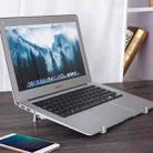 Universal Aluminum Alloy Cooling Stand Foldable Height Extender Holder for 12-17 inch PC iPad Notebook - 5