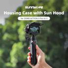 For DJI Osmo Action 5 Pro / 4 / 3 Sunnylife Protective Case Frame Mount Adapter Sun Hood Housing Case (Black) - 3