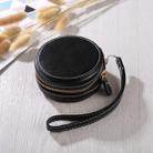 Full Body Camera Zipper PU Leather Case Bag with Hand Strap for Casio TR-M10 / TRM MINI (Black) - 1