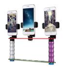 Smartphone Live Broadcast Bracket Dual Hand-held Selfie Module Mount Kits with 3x Phone Clips, For iPhone, Galaxy, Huawei, Xiaomi, HTC, Sony, Google and other Smartphones - 1