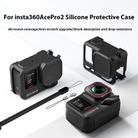 For Insta360 Ace Pro 2 Silicone Protective Case with Wrist Strap & Lens Cover (Black) - 2