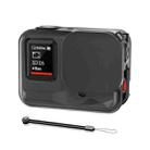 For Insta360 Ace Pro Silicone Protective Case with Wrist Strap & Lens Cover (Black) - 1