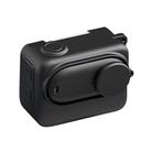 For Insta360 GO 3S Camera Charging Case Silicone Case with Lens Cap & Strap (Black) - 1