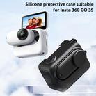 For Insta360 GO 3S Camera Charging Case Silicone Case with Lens Cap & Strap (Black) - 2