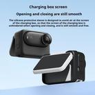 For Insta360 GO 3S Camera Charging Case Silicone Case with Lens Cap & Strap (Black) - 3