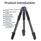 BEXIN RK294 Portable Collapsible Aluminum Alloy Camera Tripod (Black) - 5