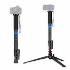 BEXIN P294B Portable Travel Outdoor DSLR Camera Aluminum Alloy Monopod Holder (Black) - 2