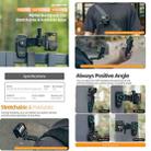 Sunnylife Stretchable Backpack Clip Rotatable Magnetic Mount Action Camera Holder Vlog Mount (Black) - 3
