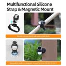 For Insta360 GO 3S / GO 3 Sunnylife Camera Strap Magnetic Mount Drone Mount Silicone Wristband Backpack Stripe (Black) - 6