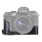 1/4 inch Thread PU Leather Camera Half Case Base for Canon EOS M5(Black) - 2