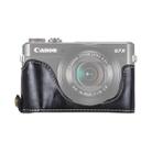 1/4 inch Thread PU Leather Camera Half Case Base for Canon G7 X Mark II (Black) - 2
