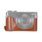 1/4 inch Thread PU Leather Camera Half Case Base for Canon G7 X Mark II (Brown) - 1