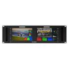 FEELWORLD D71 PLUS Dual 7 inch 3RU Rackmount Monitor 4K HDMI SDI 1920 x 1200 IPS Monitor (EU Plug) - 1