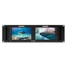 FEELWORLD D71 PLUS-H Dual 7 inch 3RU Rackmount Monitor 4K HDMI 1920 x 1200 IPS Monitor (UK Plug) - 1