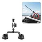 Dual-leg Car Suction Cup Mount with 1/4 inch Screw (Black) - 1