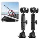 2 x Single-leg Car Suction Cup Mount Crab Clamps Set (Black) - 1