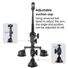 2 x Single-leg Car Suction Cup Mount Crab Clamps Set (Black) - 3