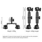 1/4 inch Screw Dual-Leg  Suction Cup Mount and 2 x Single-leg Car Suction Cup Mount Crab Clamps Set (Black) - 2