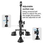 1/4 inch Screw Dual-Leg  Suction Cup Mount and 2 x Single-leg Car Suction Cup Mount Crab Clamps Set (Black) - 3