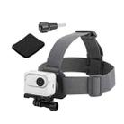 Sunnylife TD672 360 Rotation Adjustable Head Strap Vlog POV Mount Belt for GoPro, Insta360, DJI Osmo Action and Other Action Cameras  (Grey) - 1