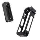 For Insta360 X5 Cold Shoe Carbon Fiber Texture ABS Plastic Protective Frame (Black) - 1