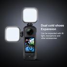 For Insta360 X5 Cold Shoe Carbon Fiber Texture ABS Plastic Protective Frame (Black) - 3