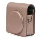 Pearly Lustre PU Leather Case Bag for FUJIFILM Instax SQUARE SQ6 Camera, with Adjustable Shoulder Strap(Light Brown) - 2