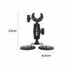 Dual-Leg Magnetic Base Crab Clamp Fixed Mount Holder for GoPro and Other Action Cameras (Black) - 2
