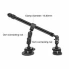 Dual-Leg Magnetic Base Fixed Mount Holder with Selfie Stick Kit for GoPro and Other Action Cameras (Black) - 2