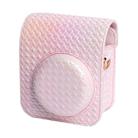For FUJIFILM instax mini 12 Colorful Woven Leather Case Full Body Camera Bag + Photo Album with Strap (Pink) - 3