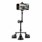 Tri-leg Suction Cup Articulating Friction Magic Arm Phone Clamp Mount (Black) - 1