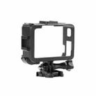 For Insta360 Ace / Ace Pro PC Cage Expansion Adapter Frame with Dual Cold Shoe Bases (Black) - 1