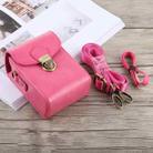Full Body Camera Buckle Lock PU Leather Case Bag with Hand Strap & Neck Strap for Canon G7X II / G9X Mark II, Sony RX100 / M2(Pink) - 1