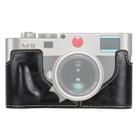 1/4 inch Thread PU Leather Camera Half Case Base for Leica M9 (Black) - 1