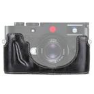 1/4 inch Thread PU Leather Camera Half Case Base for Leica M10 (Black) - 1