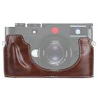 1/4 inch Thread PU Leather Camera Half Case Base for Leica M10 (Coffee) - 1