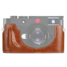 1/4 inch Thread PU Leather Camera Half Case Base for Leica M10 (Brown) - 1