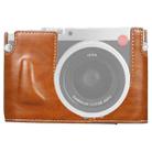 1/4 inch Thread PU Leather Camera Half Case Base for Leica Q (Typ 116)(Brown) - 1