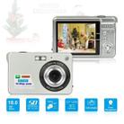 2.7 inch 18 Megapixel 8X Zoom HD Digital Camera Card-type Automatic Camera for Children, with SD Card Slot (Silver) - 1