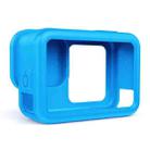 For GoPro HERO13 Black Silicone Protective Case Cover with Wrist Strap & Lens Cover (Blue) - 3