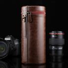 Extra Large Lens Case Zippered PU Leather Pouch Box for DSLR Camera Lens, Size: 24.5*10.5*10.5cm(Coffee) - 1