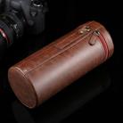 Extra Large Lens Case Zippered PU Leather Pouch Box for DSLR Camera Lens, Size: 24.5*10.5*10.5cm(Coffee) - 3