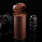 Extra Large Lens Case Zippered PU Leather Pouch Box for DSLR Camera Lens, Size: 24.5*10.5*10.5cm(Coffee) - 4